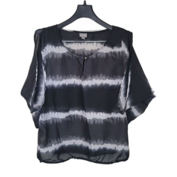 Converse Keyhole Black and White Tie Dye Shirt - Picture 1 of 4